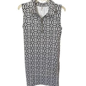 Lulu-B Zip Swing Dress Women's Large 1/4 Zip Sleeveless UV Sun Protection sz L
